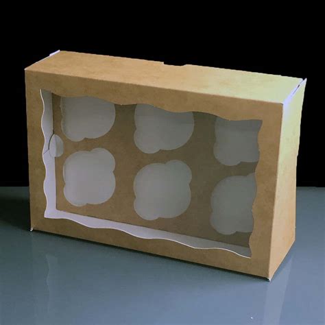 There are 276 window cupcake boxes for sale on etsy, and they cost 15,50 $ on average. Six Cavity Kraft Windowed Cardboard Cupcake Boxes
