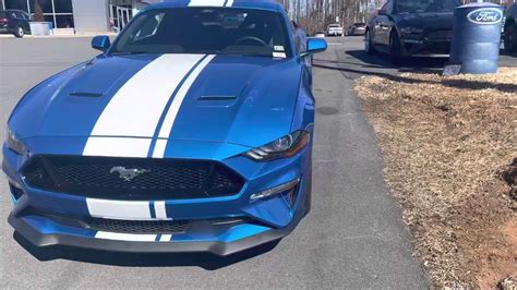 2021 Mustang Gt Performance Package Velocity Blue Youtube