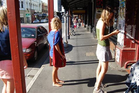 Barefoot Aussie Hipster Girl In The Austral Summer Brunswick Fitzroy Melbourne A Photo On