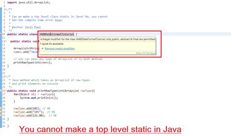 Can We Declare A Class Static In Java Top Level And Nested Static Class Example