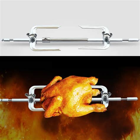 Chicken Grill Roasting Fork Stainless Steel Bbq Roaster Barbecue Skewer