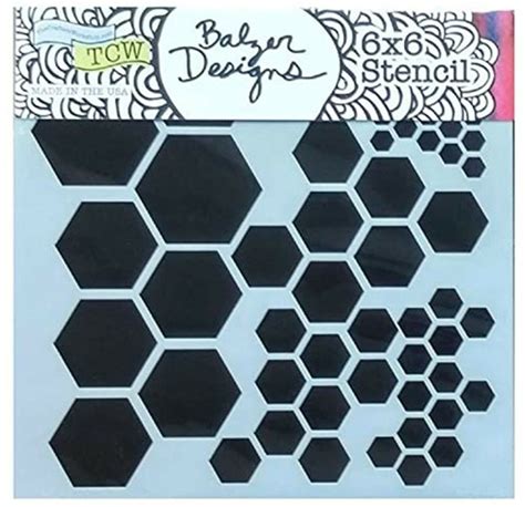 Honeycomb Hexagon Stencil 6 Geometric Honey Comb Pattern Art Template