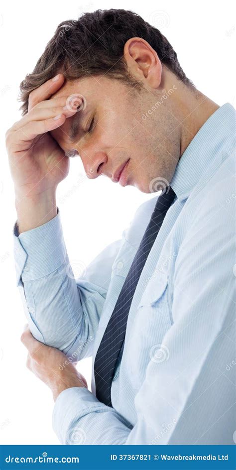 Businessman With A Headache Stock Image Image Of Career Handsome