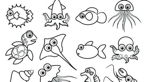 Sea Animals Coloring Pages For Preschoolers