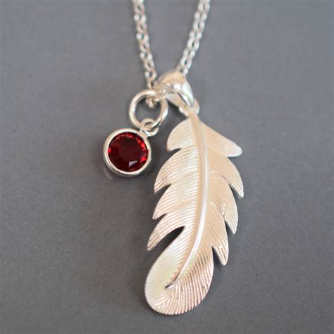 Sterling Silver Feather Necklace By Mia Belle