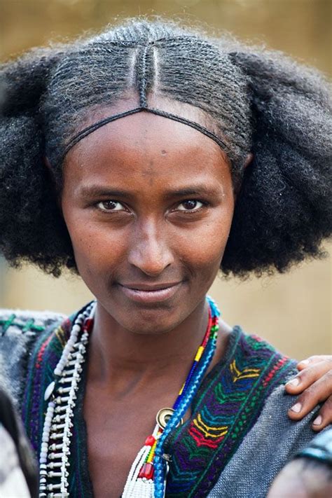 Young Woman From The Raya Wollo Tribe At Hayk Market Ethiopia