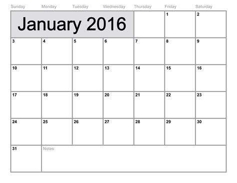 January 2017 Printable Calendar Printable Calendar Templates