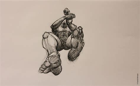 Falling Man Drawing By Franck Renaud Artmajeur