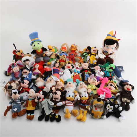 Vintage Disney Store Plush Dolls Featuring Mickey Mouse And Friends