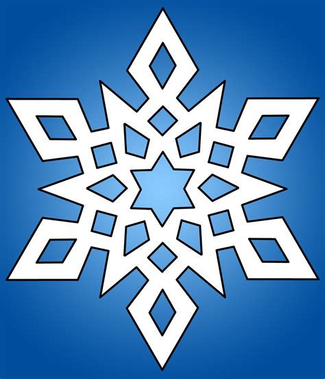Clip Art Snowflake Bandw Winter Snow Season Illustration