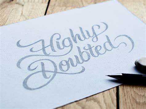 Highly Doubted lettering on Behance