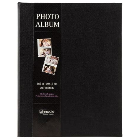 Pinnacle 8 X 10 Black Linen Photo Album Holds 240 4x6 Photos