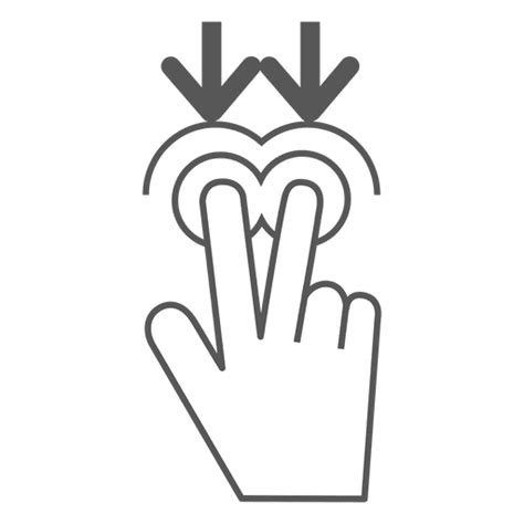 2x Swipe Down Gesture Icon Transparent Png And Svg Vector File