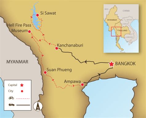Map Of Thailand Kanchanaburi Maps Of The World