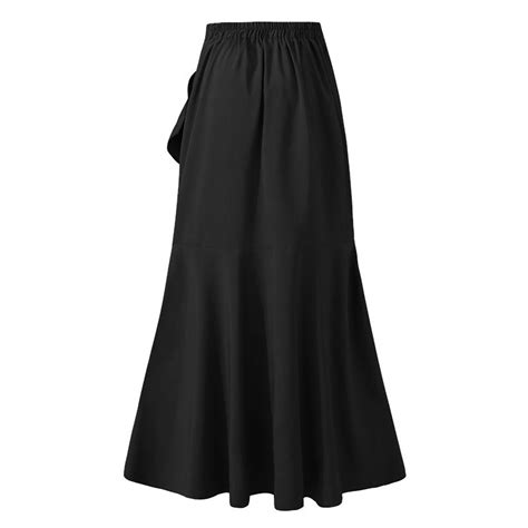 buy celmia spring women s fashion ruffles bohemian holiday maxi skirts irregular solid color