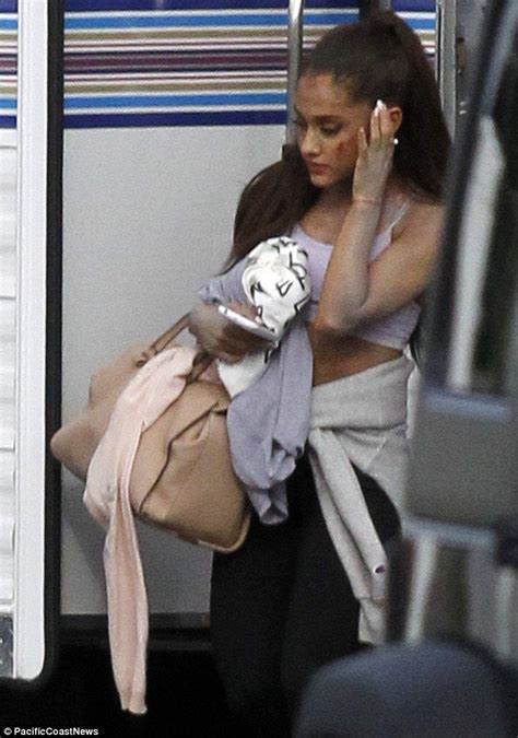 Ariana Grande Looks Battered And Bruised On Set Of Scream Queens