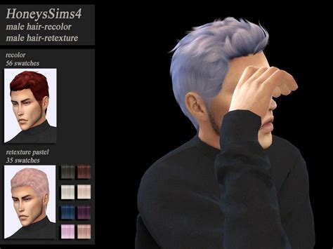 The Male Hair Re Texture Is Shown In Several Different Colors