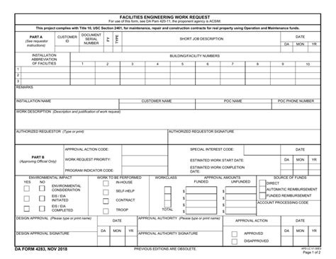 Da Form 4283 Fill Out Sign Online And Download Fillable Pdf