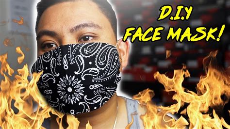 Diy Bandana Face Mask Tutorial No Sewing Youtube