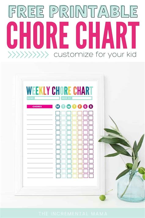 Customizable Free Printable Chore Charts Printable Te