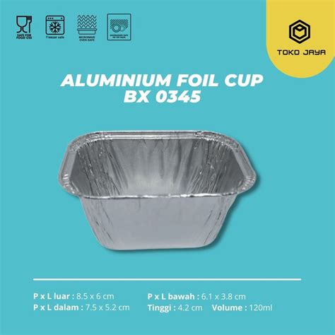 Jual Aluminium Foil Cup Bx 0345 Aluminium Foil Tray Ready Stock