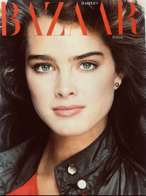 Brooke Shields Covers Harpers Bazaar Magazine Italy August 1981 In