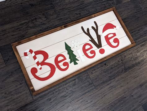 Christmas Believe Wood Sign Made By Jay Lane