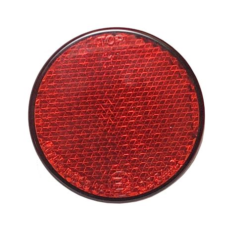 Universal Motorcycle Reflector Round Red 6MM Threa.d 43MM Reflector 7-034