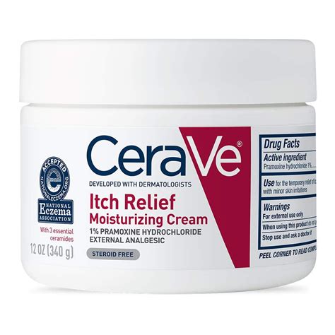 Cerave Moisturizing Cream For Itch Relief 12 Ounce Dry Skin Itch Relief Cream With Pramoxine