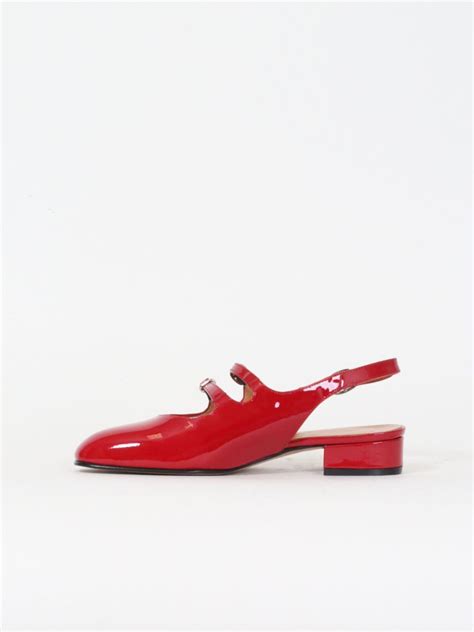 Peche Red Patent Leather Mary Janes Carel Paris Shoes