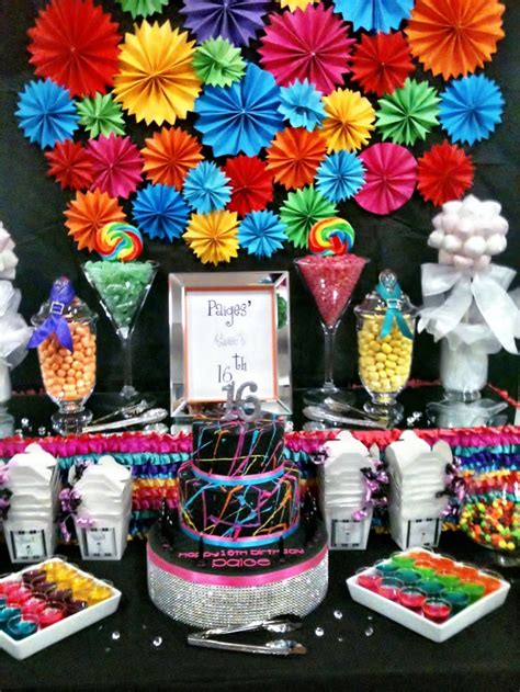Bright Rainbow 16th Birthday Theme   Birthday theme  