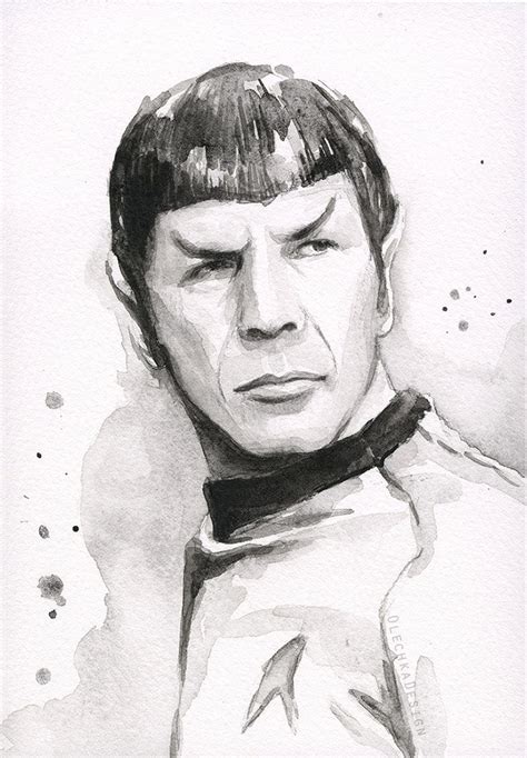 Spock Portrait Star Trek Print Spock Print Spock Art Art Etsy
