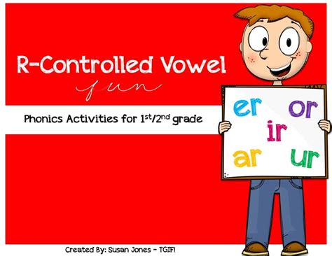 R Controlled Vowel Activities Freebie Susan Jones Teaching