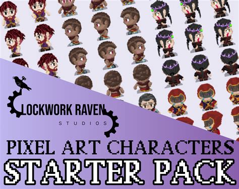 Free Pixel Art Characters Starter Pack By Clockwork Raven