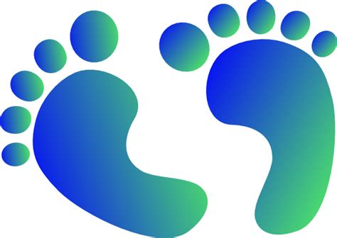 Blue Baby Footprints Clipart Clipart Best