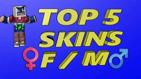 Top 5 Minecraft Skins Boys And Girls Youtube