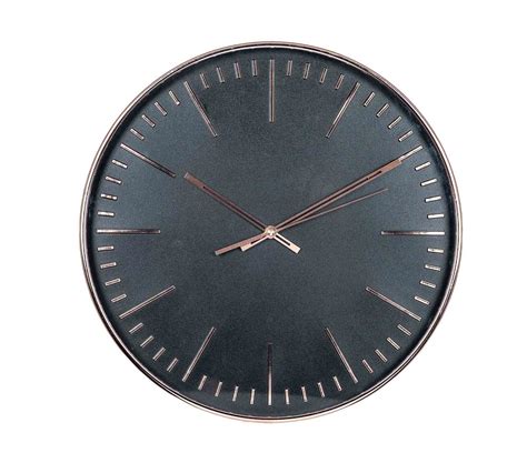 Copper And Black Round Wall Clock Linengreen Interiors