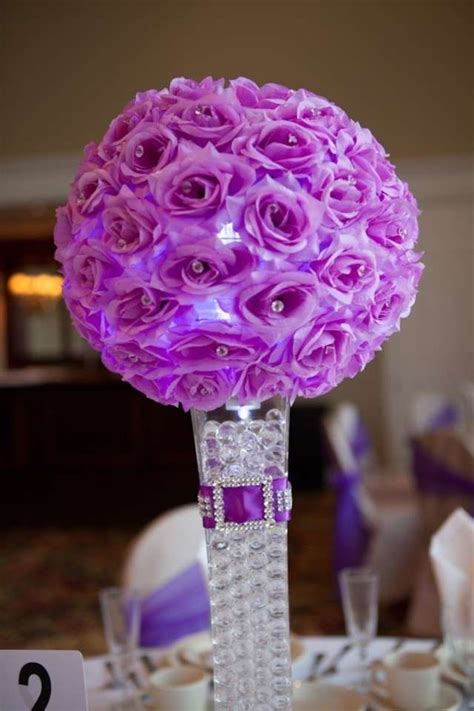 Purple Elegant And Centerpiece Purple Wedding Centerpieces Purple