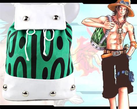 One Piece Portgas D Ace Backpack Shoulder Bag Canvas School Bags