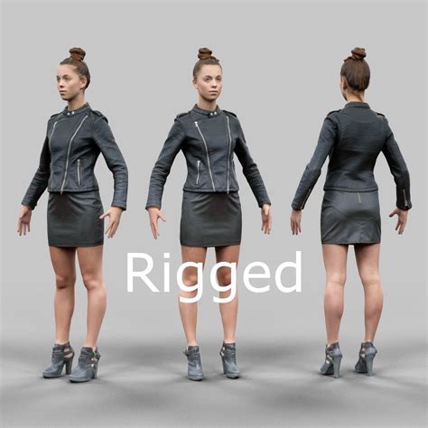 3d Model 12 Rigged Female Characters Vr Ar Low Poly Rigged Cgtrader