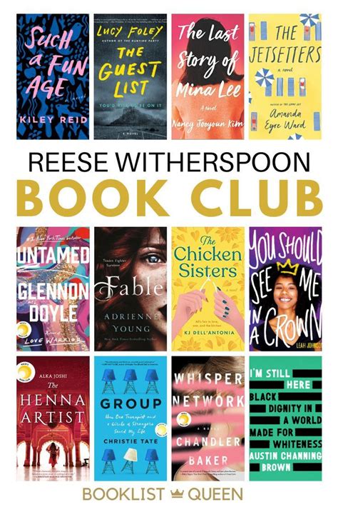 the book club flyer for reese witherspoon s book club which includes books