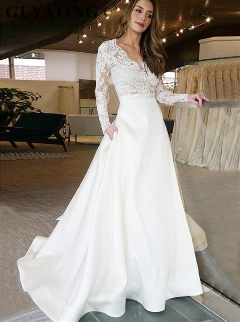 Https://tommynaija.com/wedding/simple Lace Wedding Dress With Sleeves