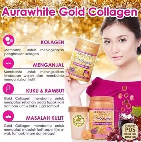 Nanti dulu.tengok dulu 30 produk skincare terbaik yang ada di pasaran. Aurawhite Beauty Gold Collagen with Tripeptide Gold Harga ...