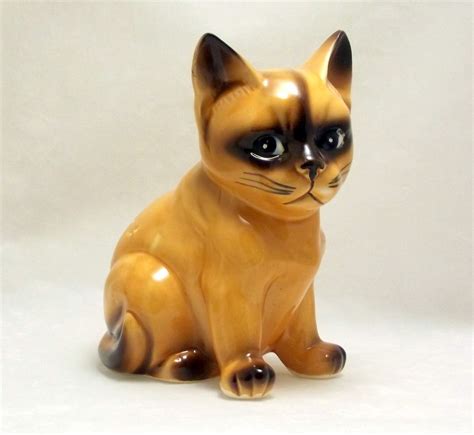 Vintage Ceramic Cat Figurine Made In Japan Cats Cat Art Animal