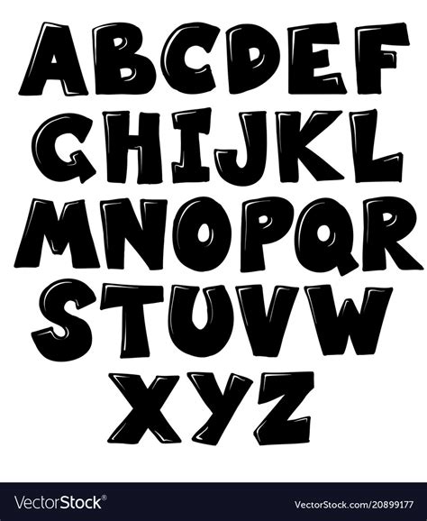 Alphabet Cartoon Font