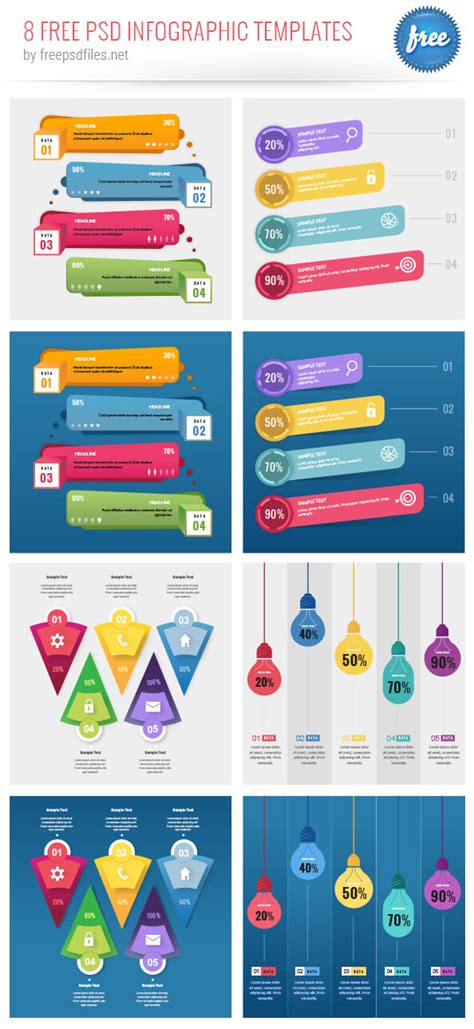 8 Free Psd Infographic Templates