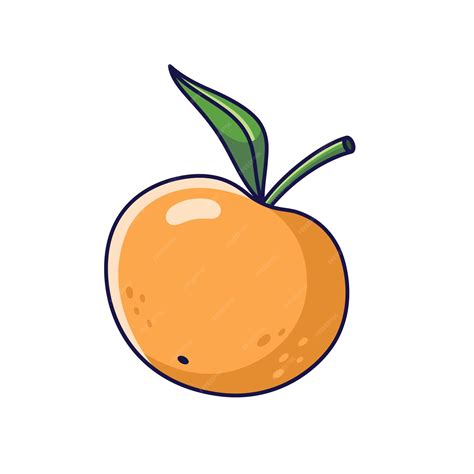 Premium Vector Cute Orange Mandarin Illustration Vector Hand Drawn