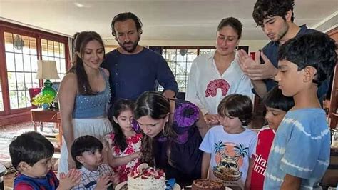 Saif Ali Khan Kareena Celebrate Saba Pataudis Birthday