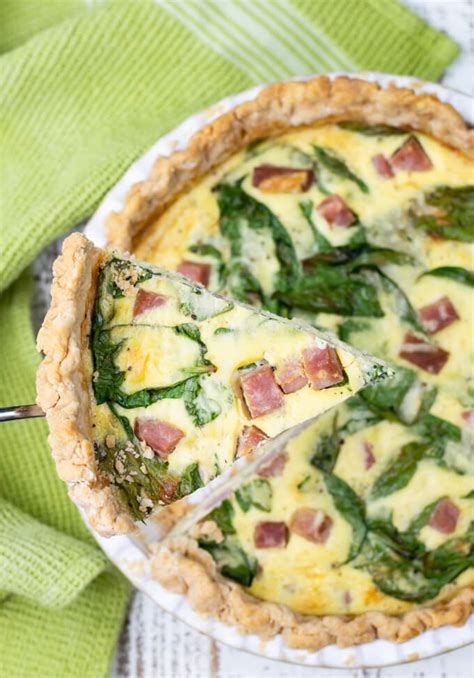 Ham And Cheese Quiche Recipe With Spinach Linger