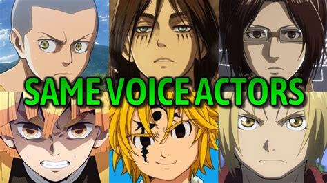 Attack On Titan Characters Japanese Dub Voice Actors In Other Anime I